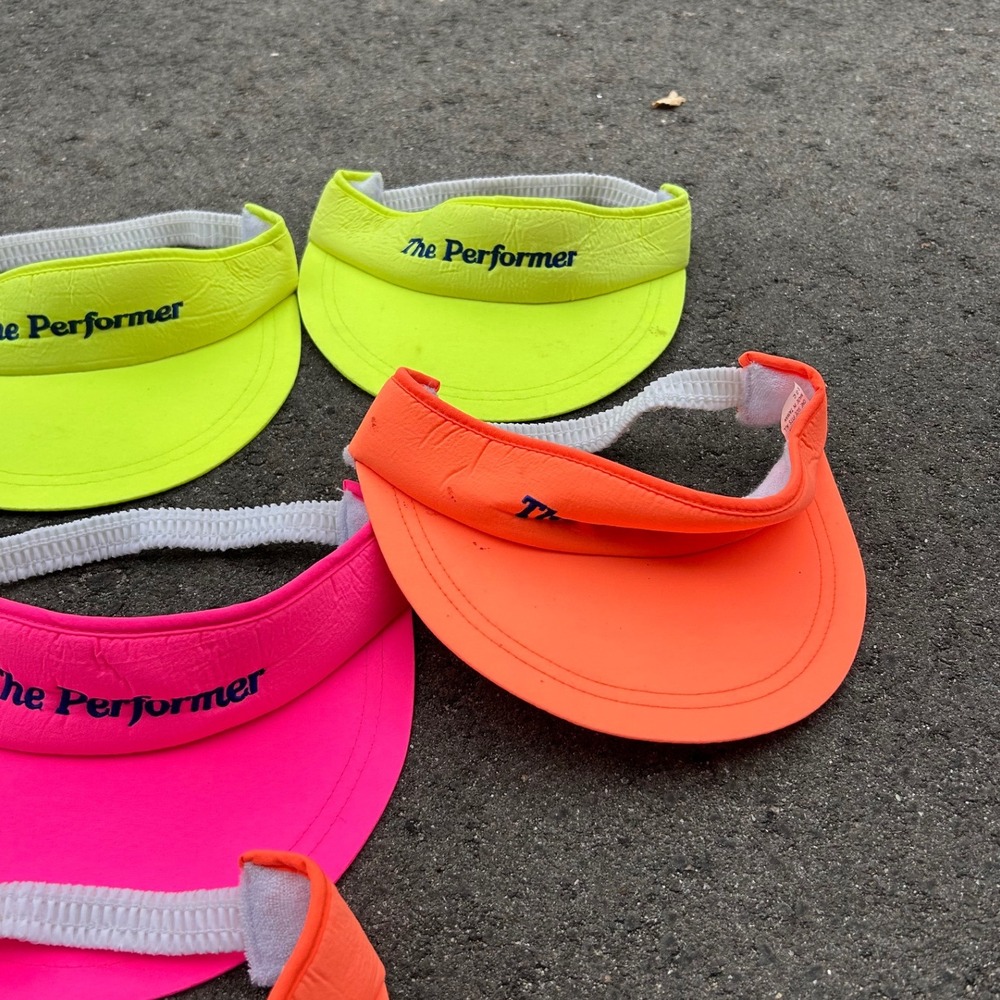 Lot of‎ 7 Vintage Neon Colors The Performes Visor Cap Outdoor Adjustable Y2K 90s - Picture 4 of 6
